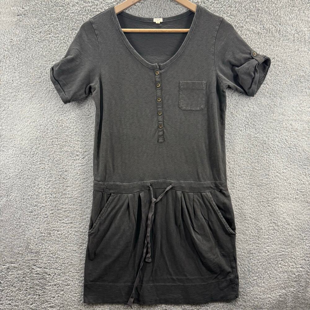 J. Crew Factory Charcoal Gray Midi Dress